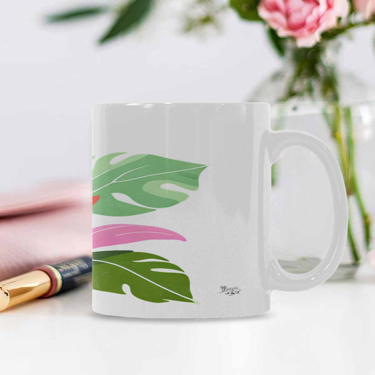 Quality Mug, coffee mug, tea cup, Bright florals, Set 2, design 98