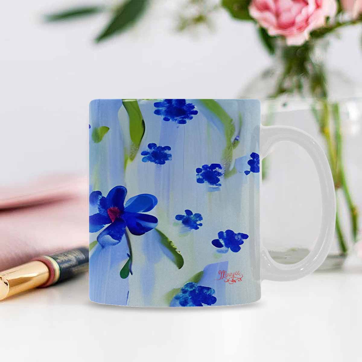 Quality Mug, coffee mug, tea cup, Bright florals, Set 1, Design 84