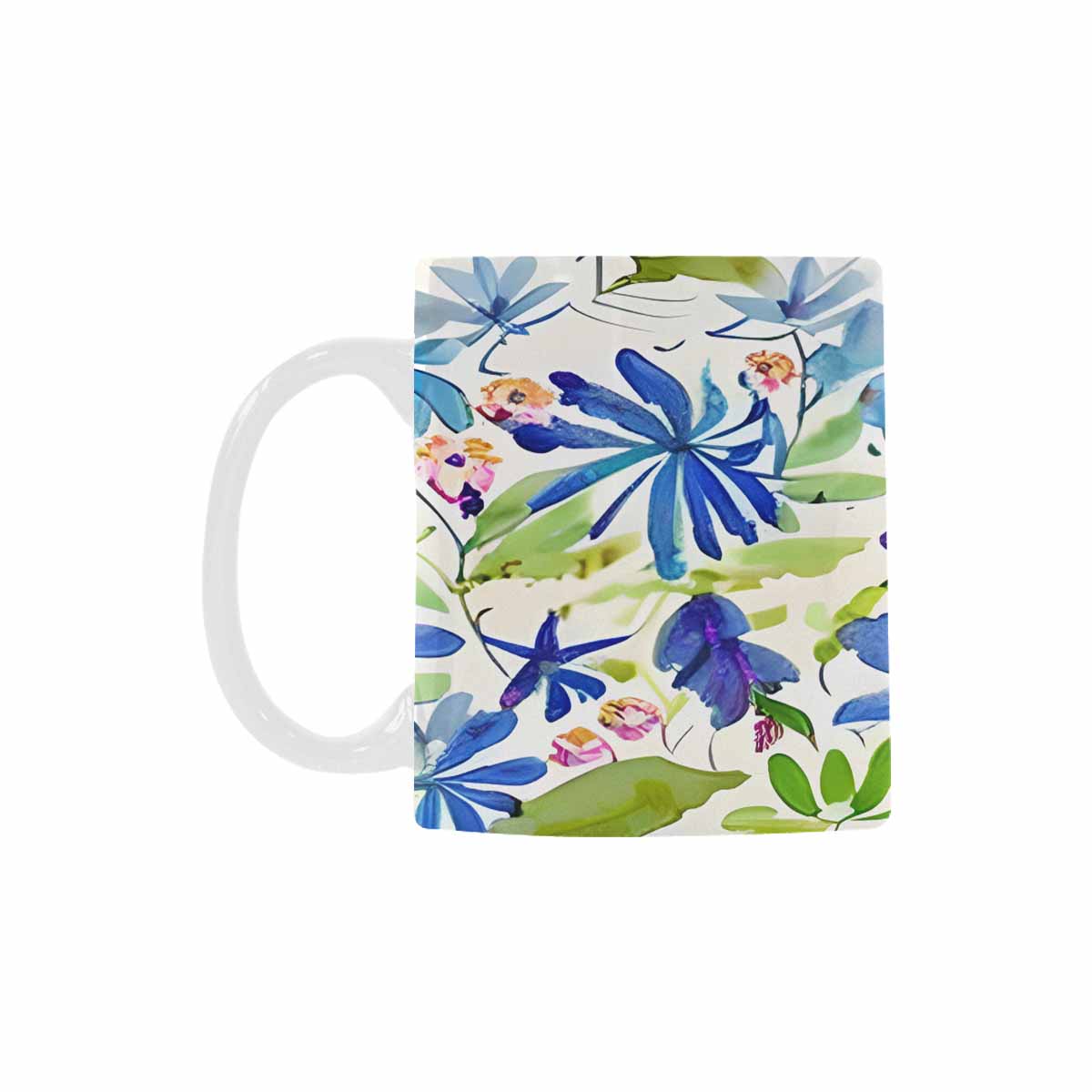 USA made Quality Mug, coffee mug, tea cup, Bright florals, Set 1, Design 36