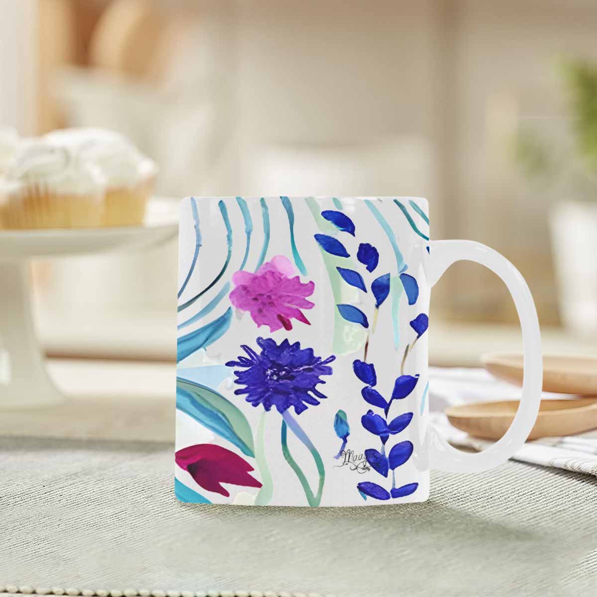 Quality Mug, coffee mug, tea cup, Bright florals, Set 1A, Design 29