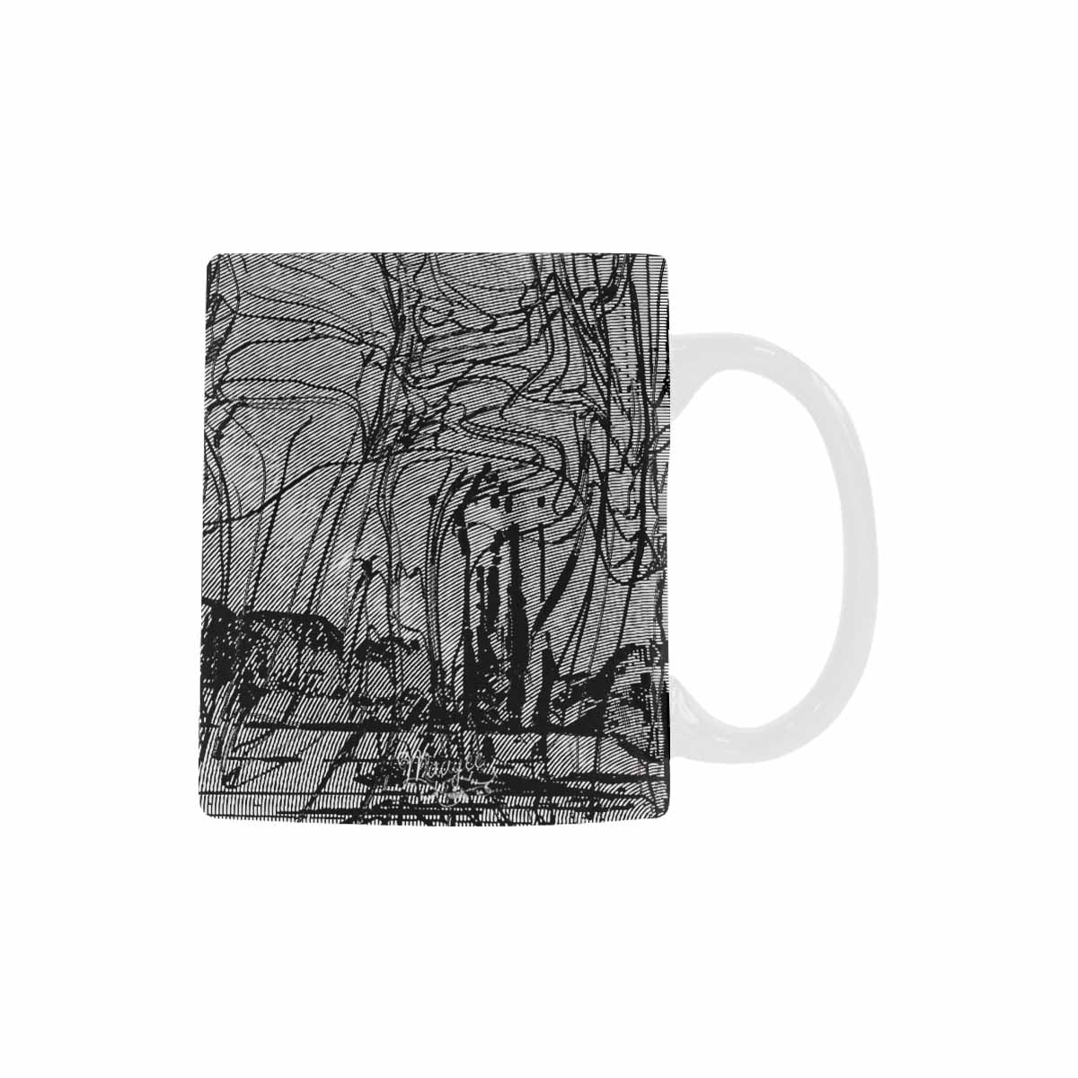 Quality Mug, coffee mug, tea cup, B & W Abstract, Set 1, design 94