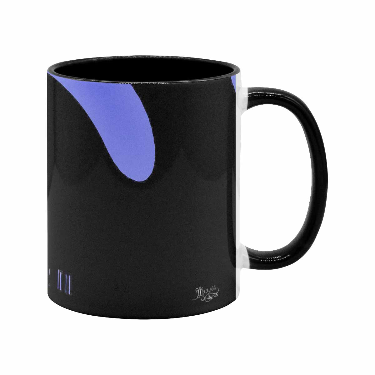 Coffee Mug, tea cup, black core, abstract, design 77