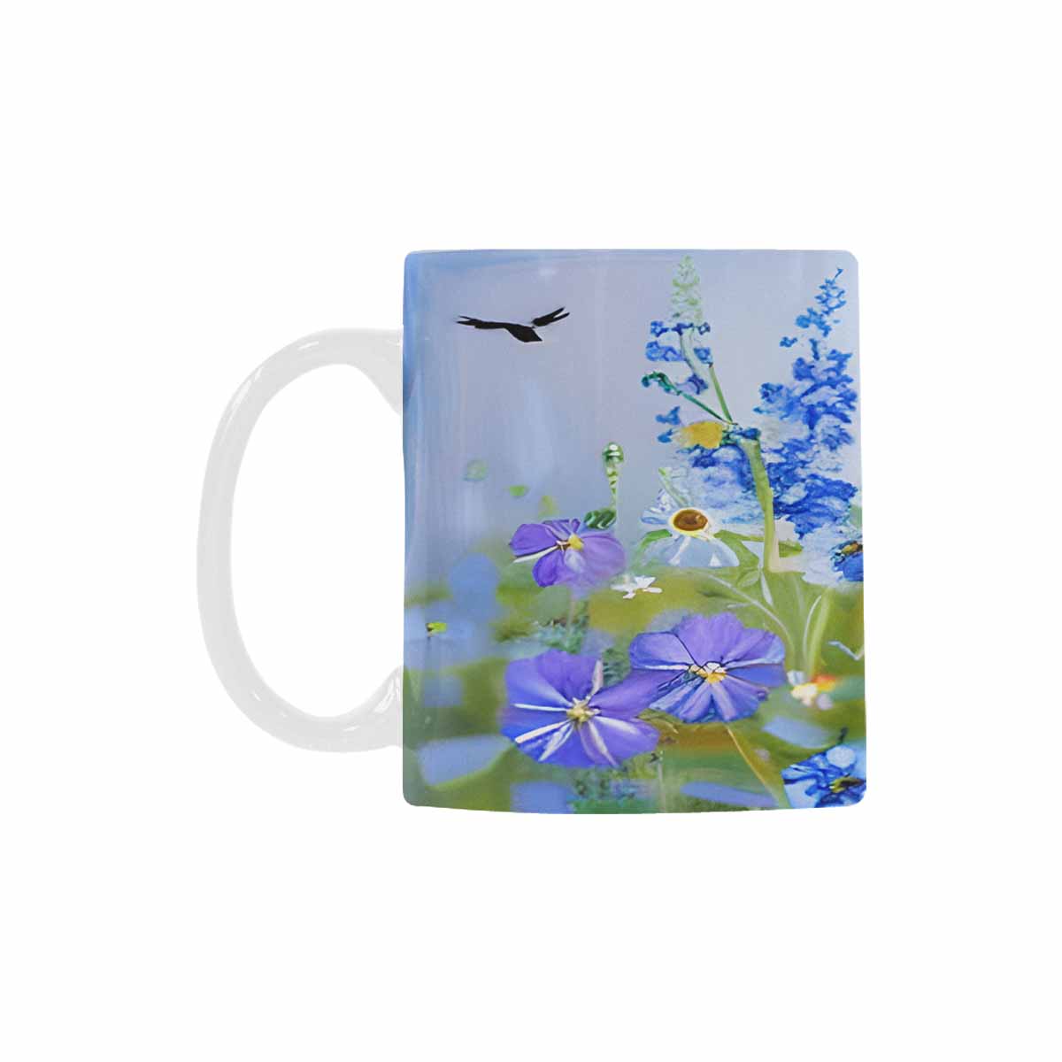 USA made Quality Mug, coffee mug, tea cup, Bright florals, Set 1, Design 93