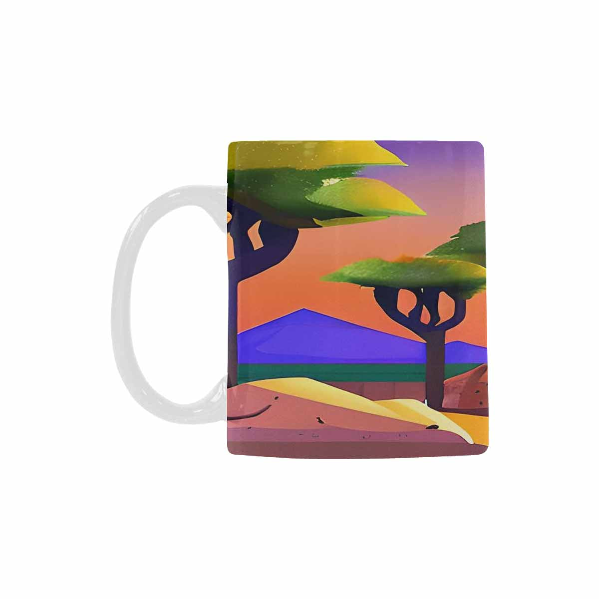 Coffee Mug, tea cup, desert scene, design 33