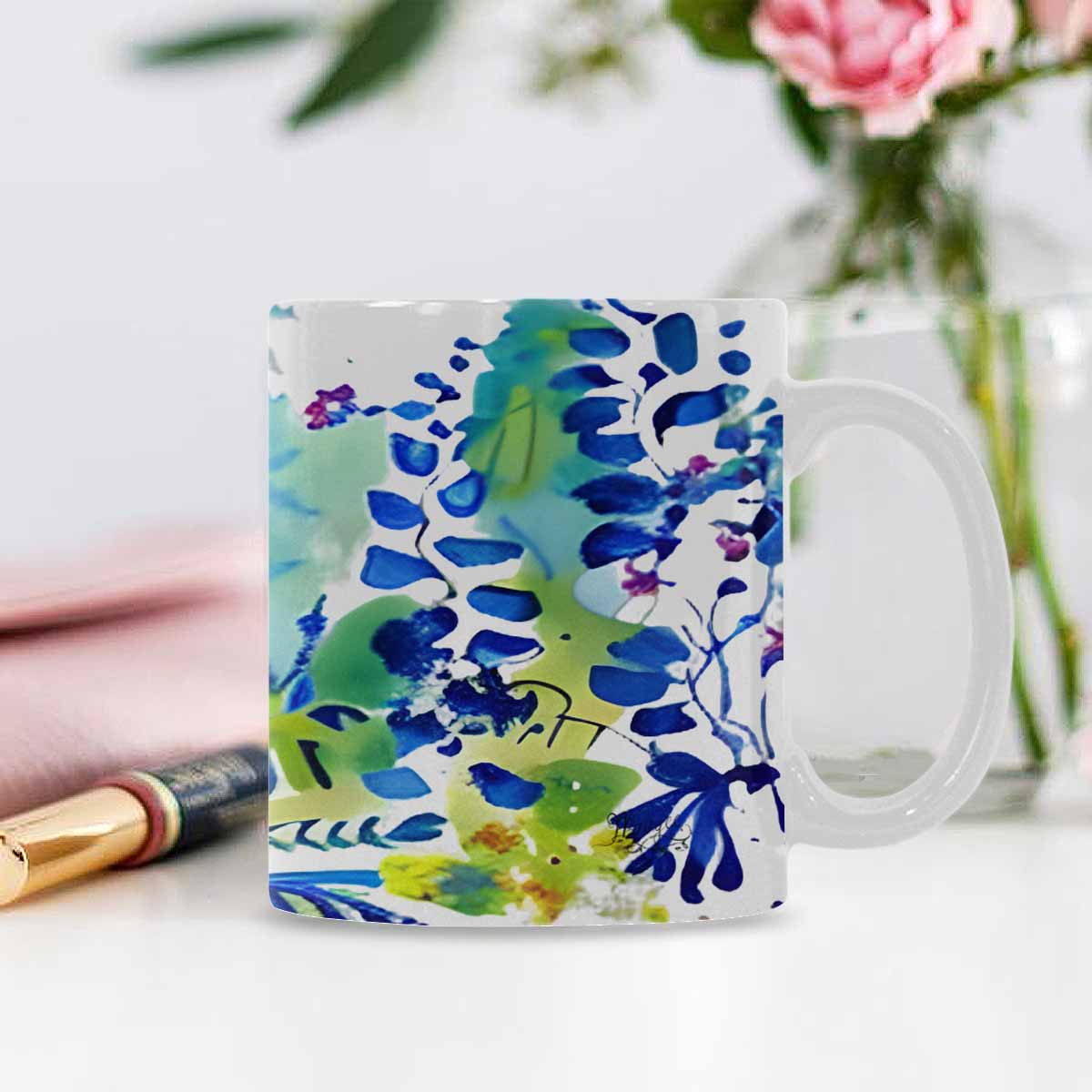 Quality Mug, coffee mug, tea cup, Bright florals, Set 1A, Design 33