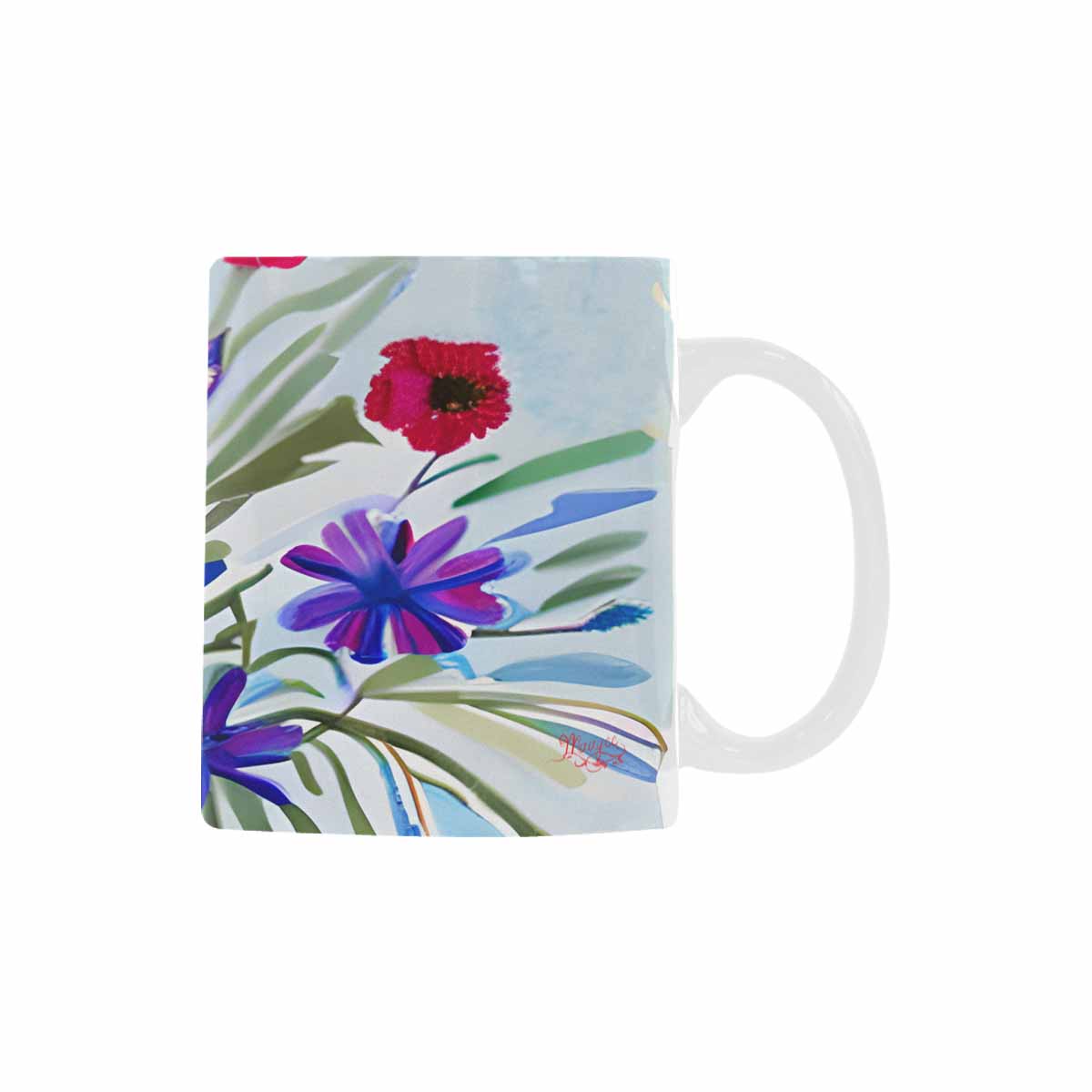 Quality Mug, coffee mug, tea cup, Bright florals, Set 1, Design 108