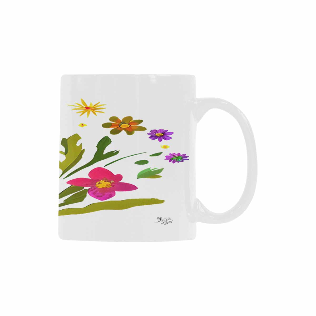 Quality Mug, coffee mug, tea cup, Bright florals, Set 2, design 74