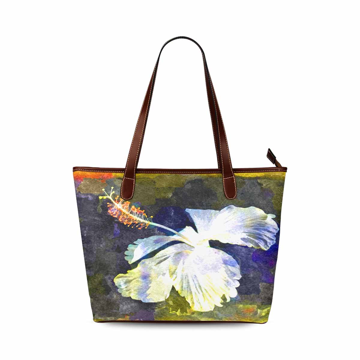 Classic Fabric handbag, watercolor floral, design 121