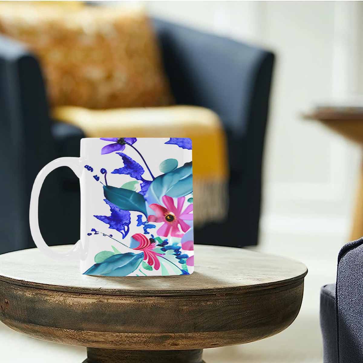 Quality Mug, coffee mug, tea cup, Bright florals, Set 1A, Design 22