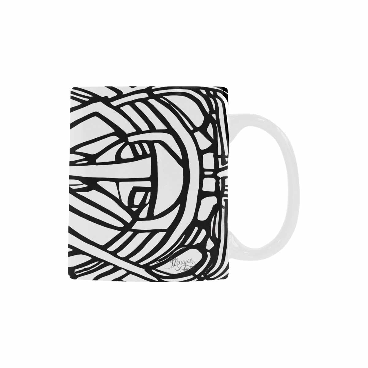 Quality Mug, coffee mug, tea cup, B & W Abstract, Set 1, design 50