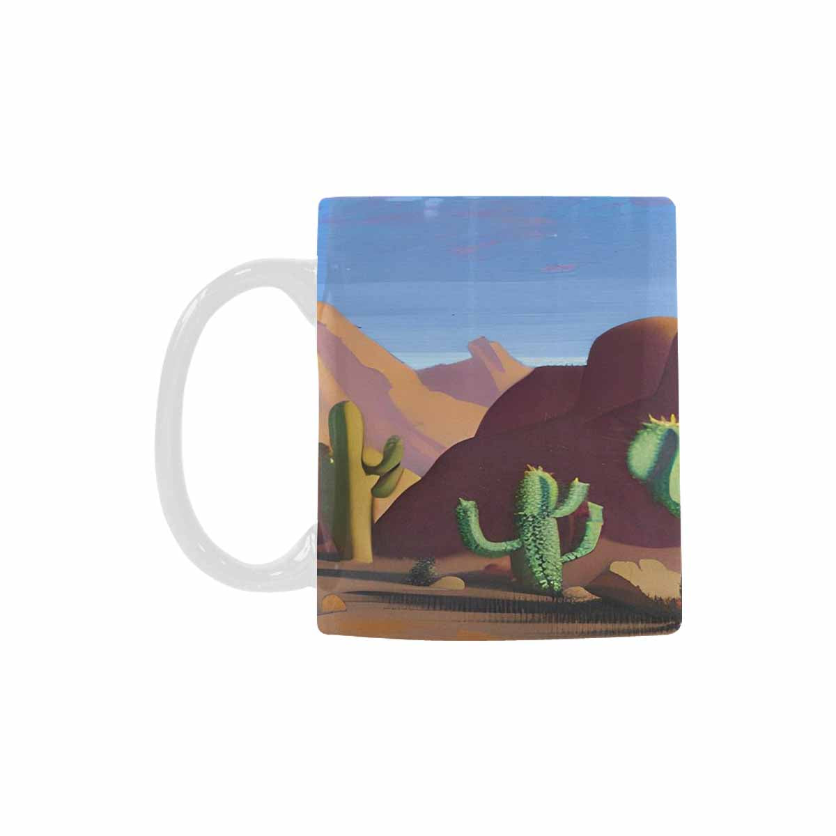 Coffee Mug, tea cup, desert scene, design 26