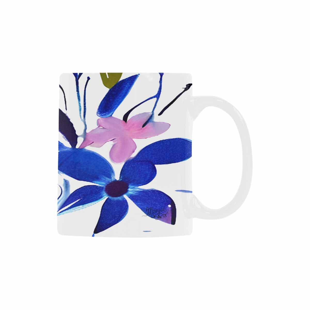 USA made Quality Mug, coffee mug, tea cup, Bright florals, Set 1A, Design 145