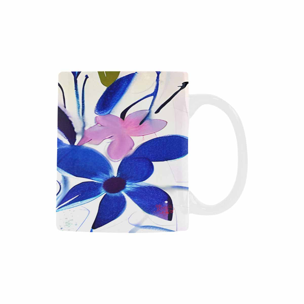 USA made Quality Mug, coffee mug, tea cup, Bright florals, Set 1, Design 145