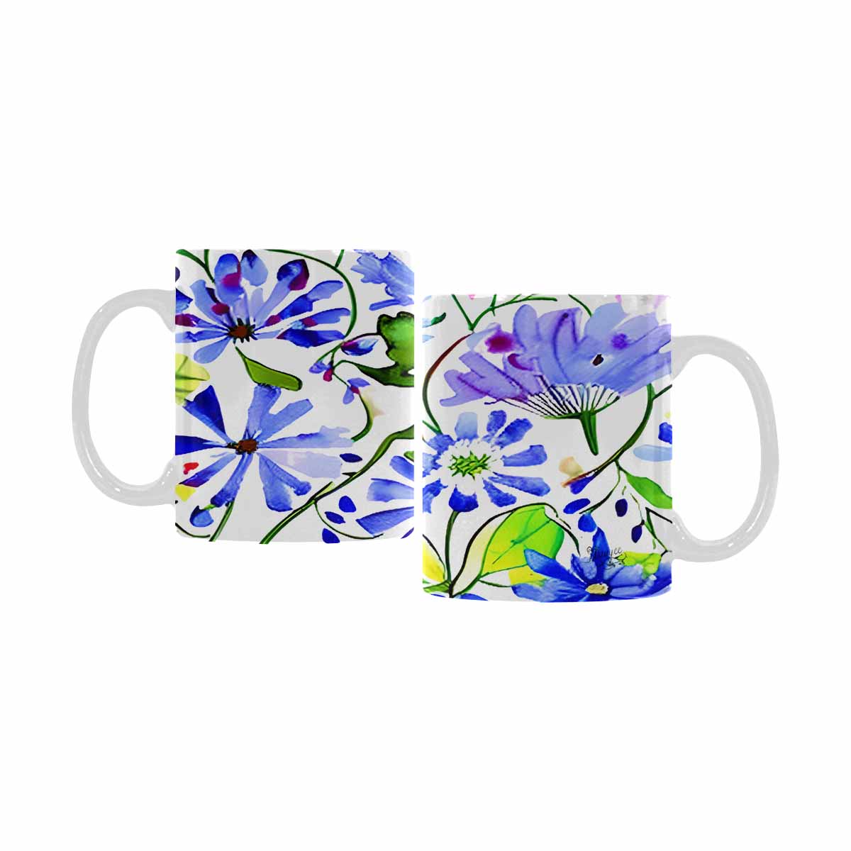 Quality Mug, coffee mug, tea cup, Bright florals, Set 1A, Design 37