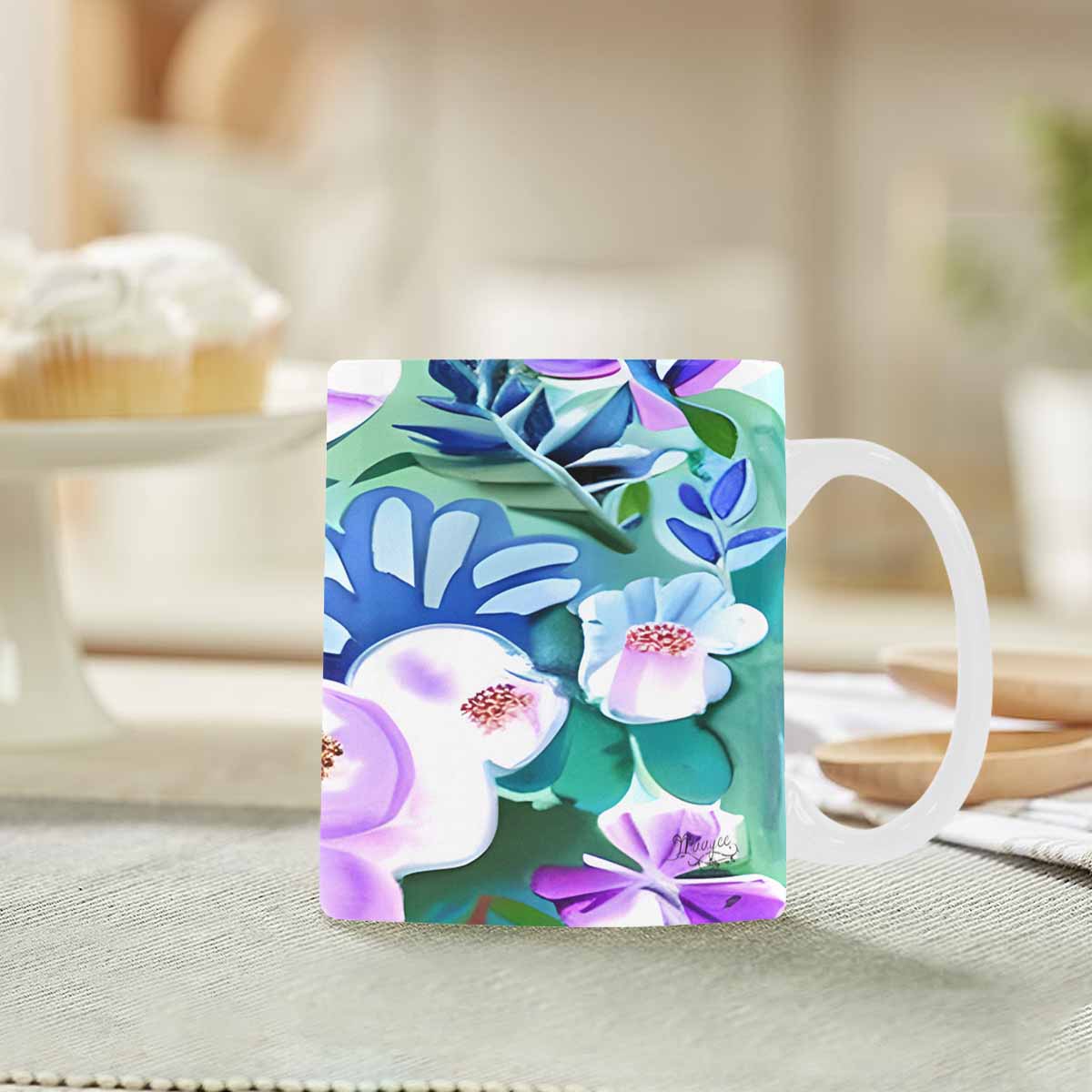 Quality Mug, coffee mug, tea cup, Bright florals, Set 1, Design 13