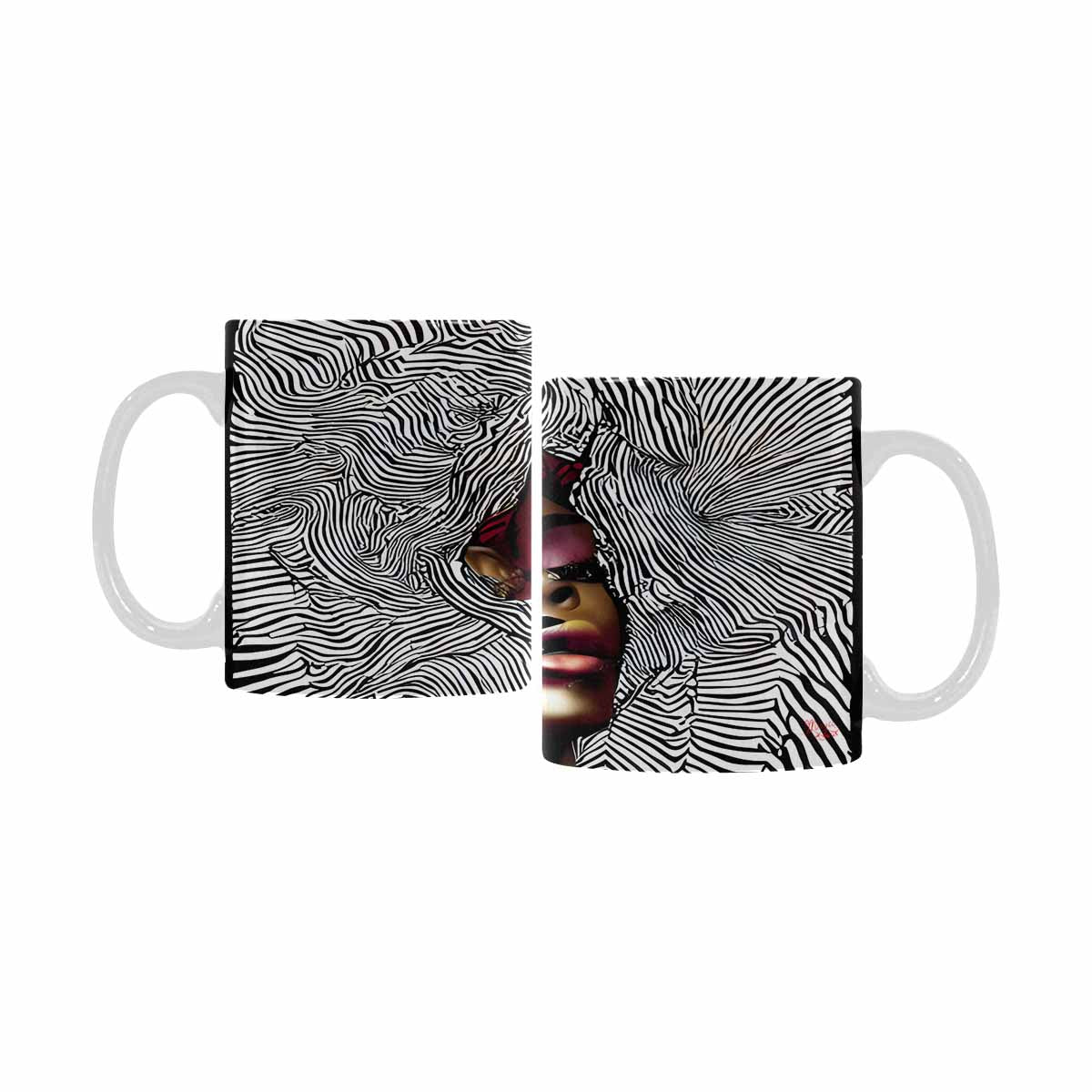 Quality Mug, coffee mug, tea cup, Black Faces, Set 1, design 64