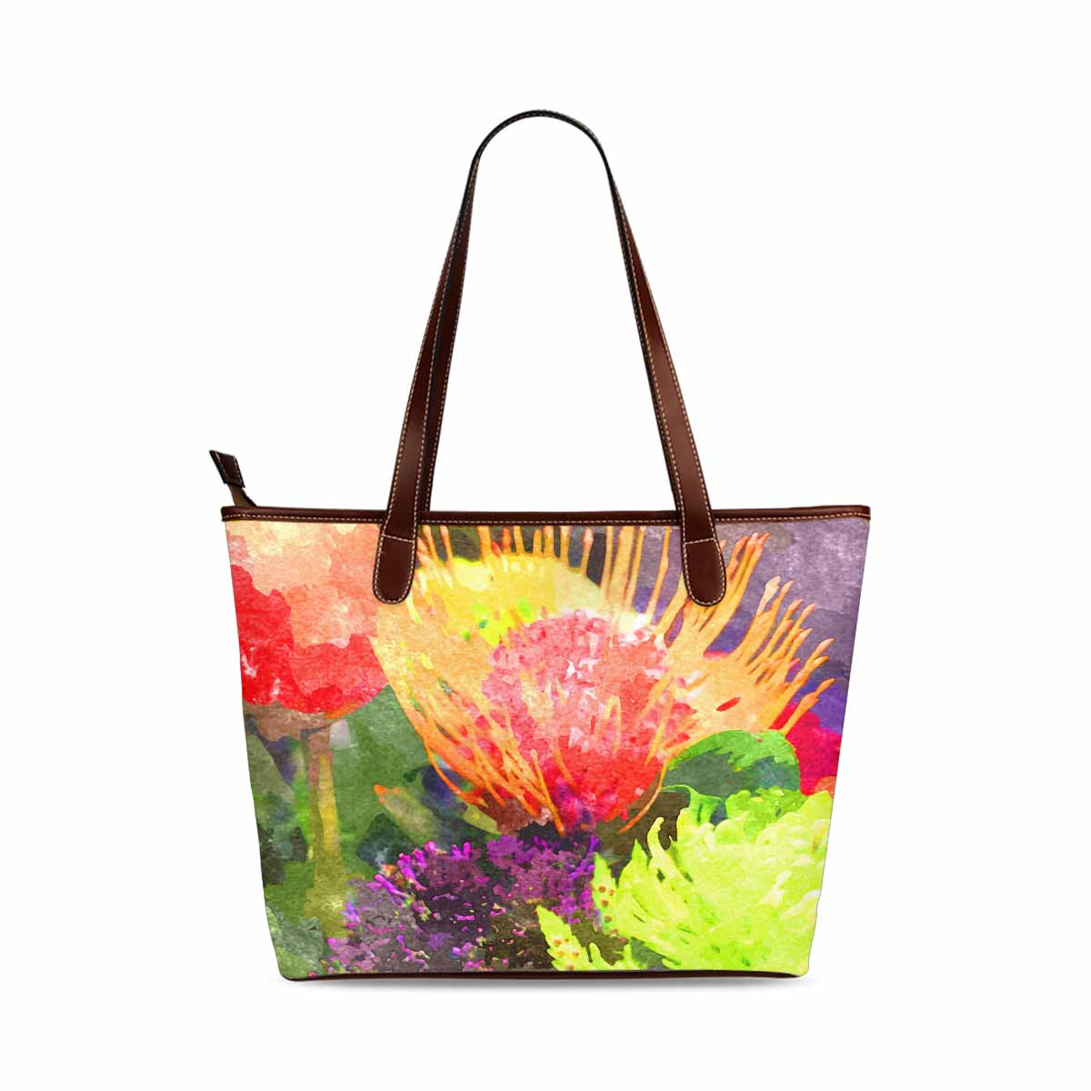 Classic Fabric handbag, watercolor floral, design 236