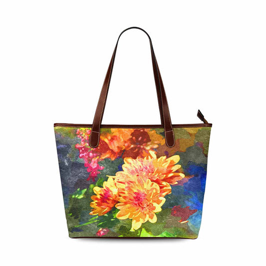 Classic Fabric handbag, watercolor floral, design 54