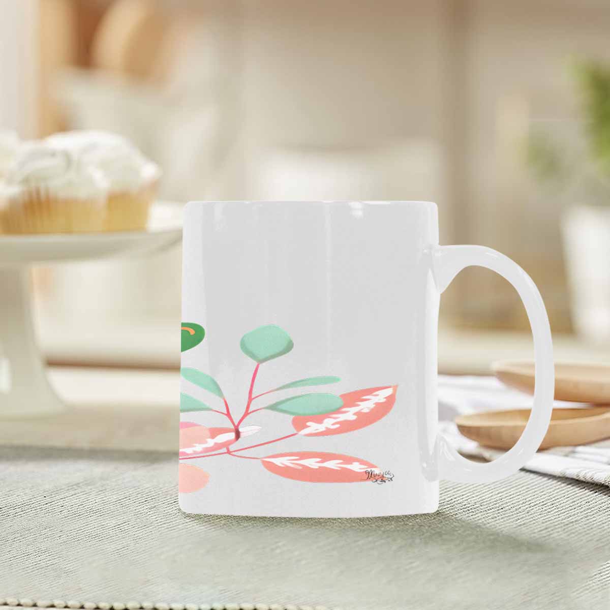 Quality Mug, coffee mug, tea cup, Bright florals, Set 2, design 65