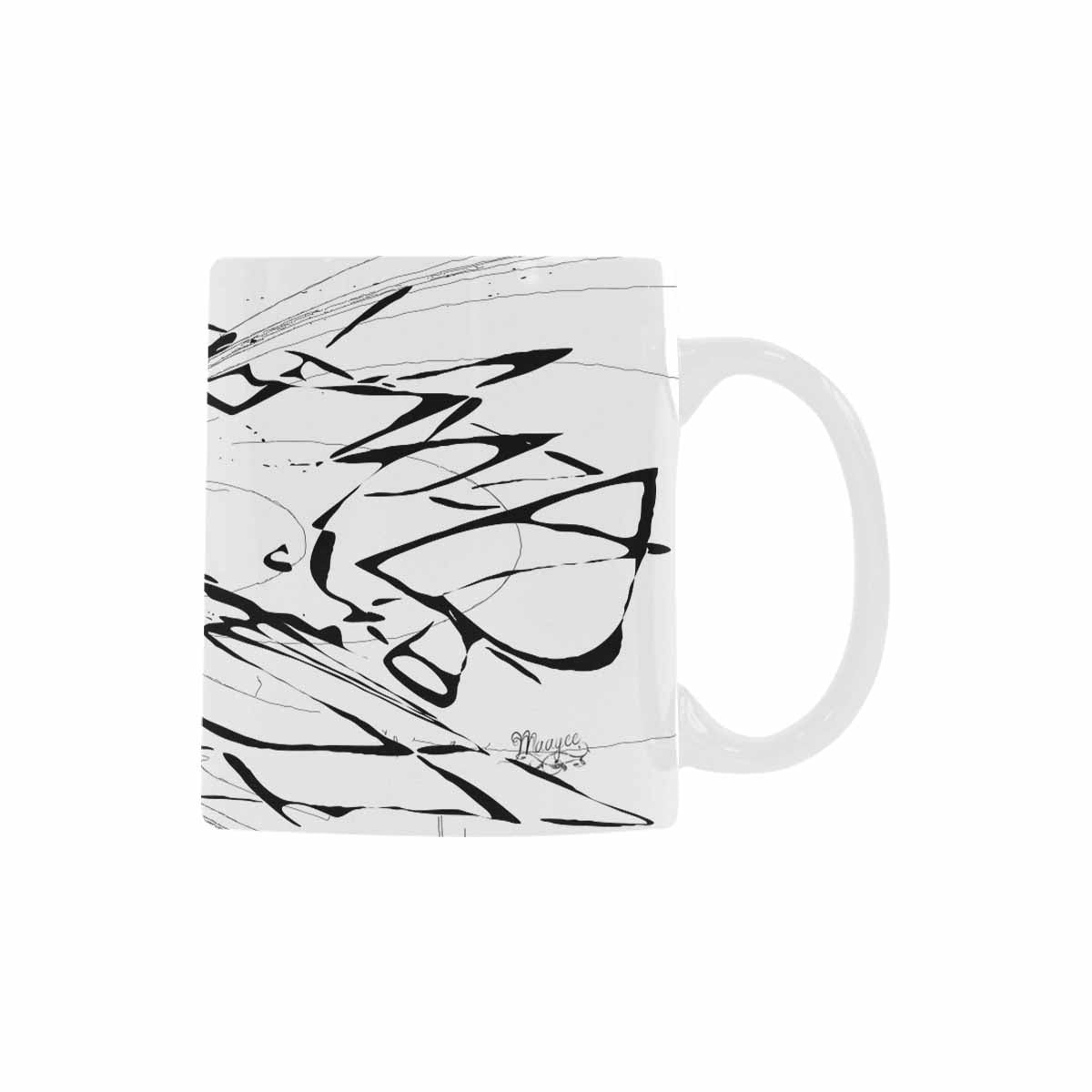 Quality Mug, coffee mug, tea cup, B & W Abstract, Set 1, design 108