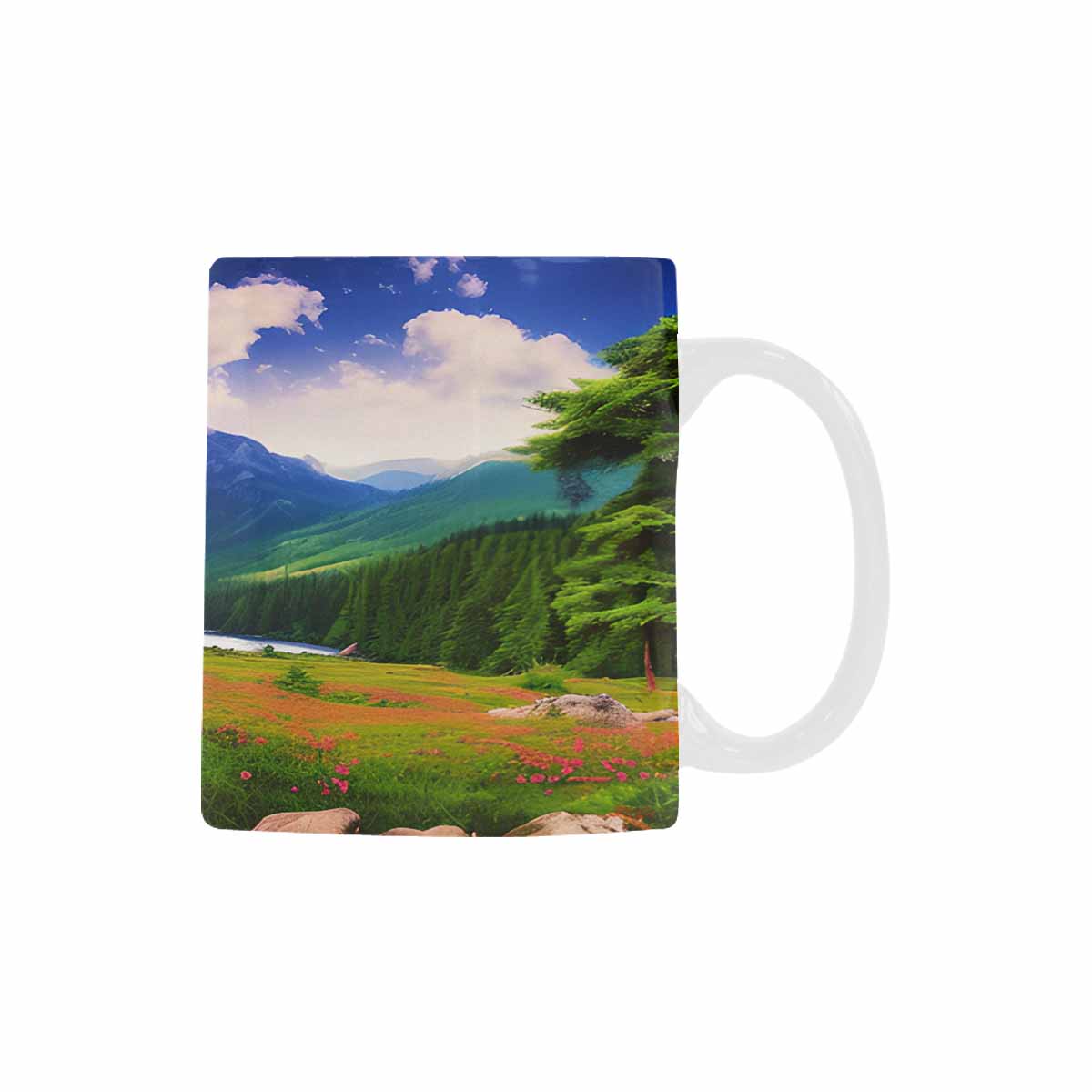 Rivers & Mountains Landscape mugs, set 1 design 20