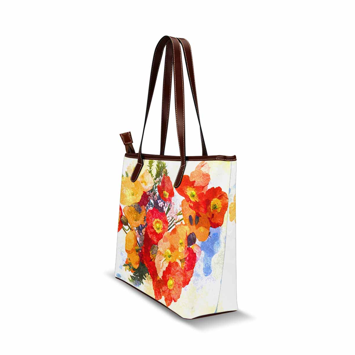 Classic Fabric handbag, watercolor floral, design 205