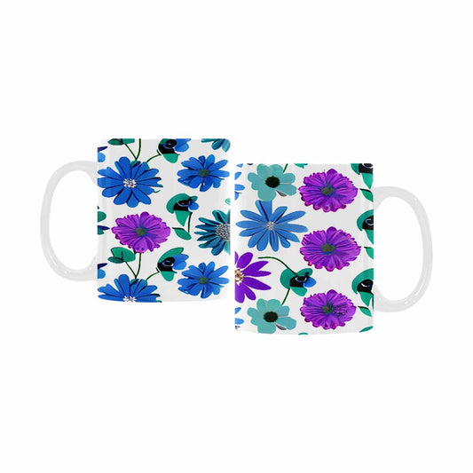 USA made Quality Mug, coffee mug, tea cup, Bright florals, Set 1A, Design 157