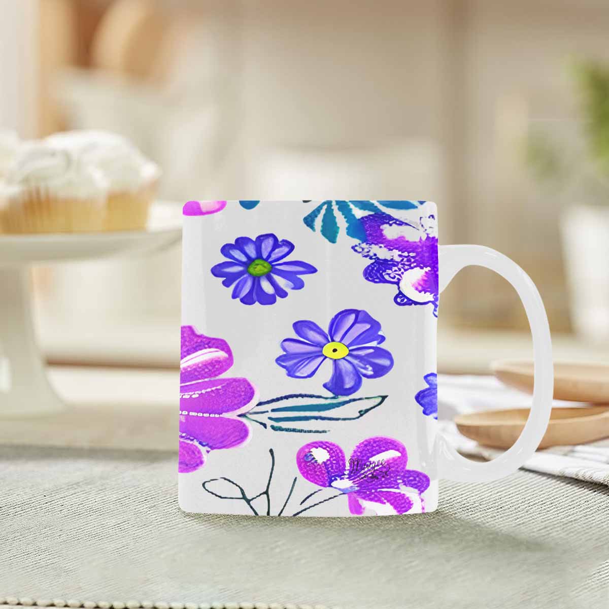 Quality Mug, coffee mug, tea cup, Bright florals, Set 1A, Design 119