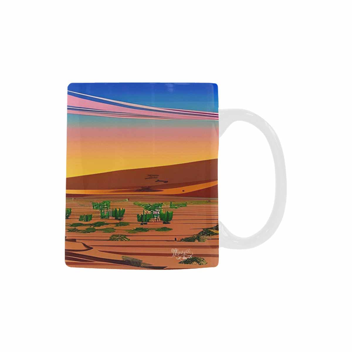 Coffee Mug, tea cup, desert scene, design 94