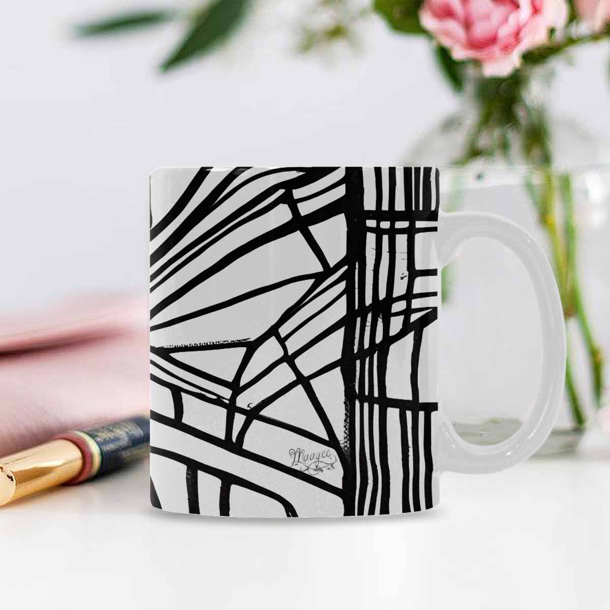 Quality Mug, coffee mug, tea cup, B & W Abstract, Set 1, design 52