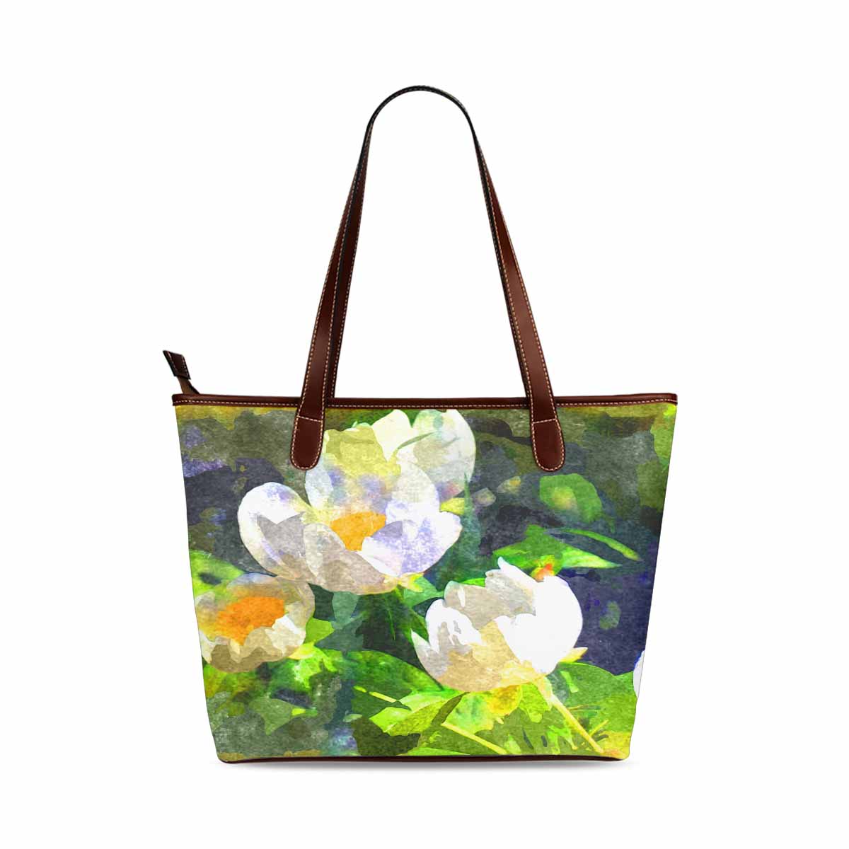 Classic Fabric handbag, watercolor floral, design 156