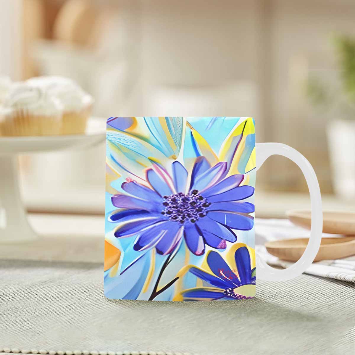Quality Mug, coffee mug, tea cup, Bright florals, Set 1, Design 52