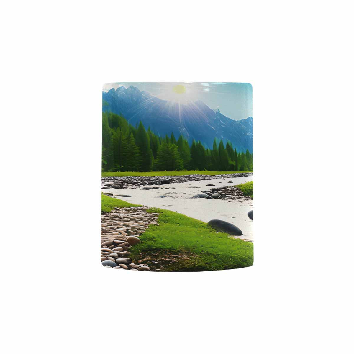 Rivers & Mountains Landscape mugs, set 1 design 6