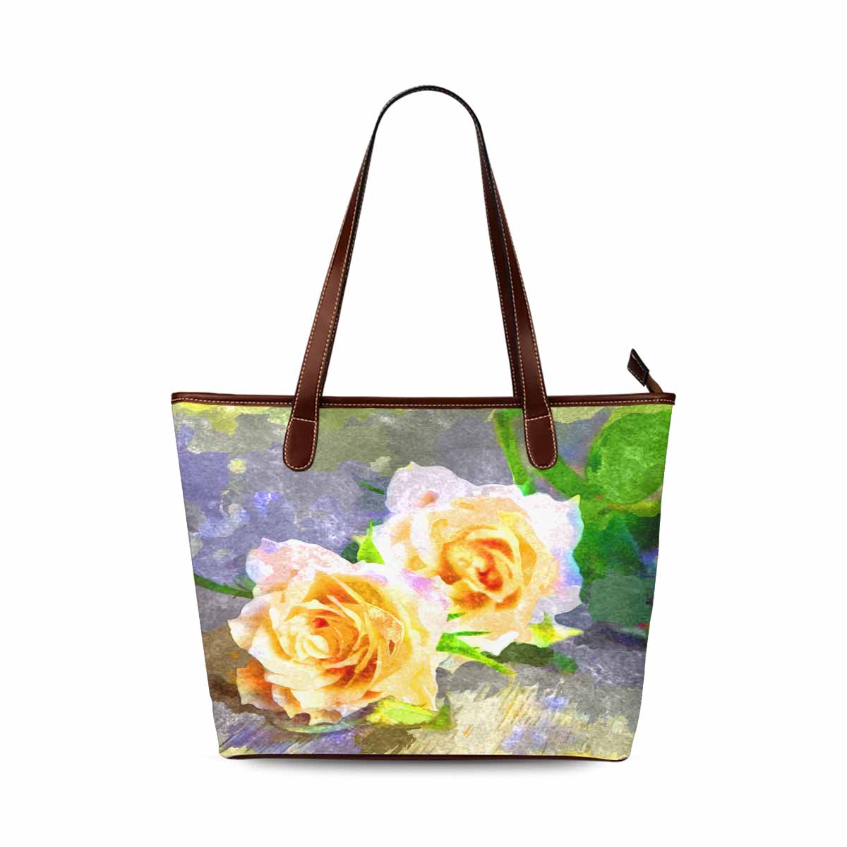 Classic Fabric handbag, watercolor floral, design 229