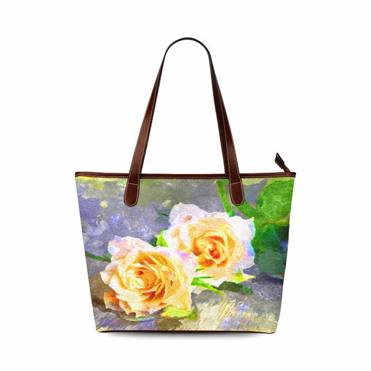 Classic Fabric handbag, watercolor floral, design 229