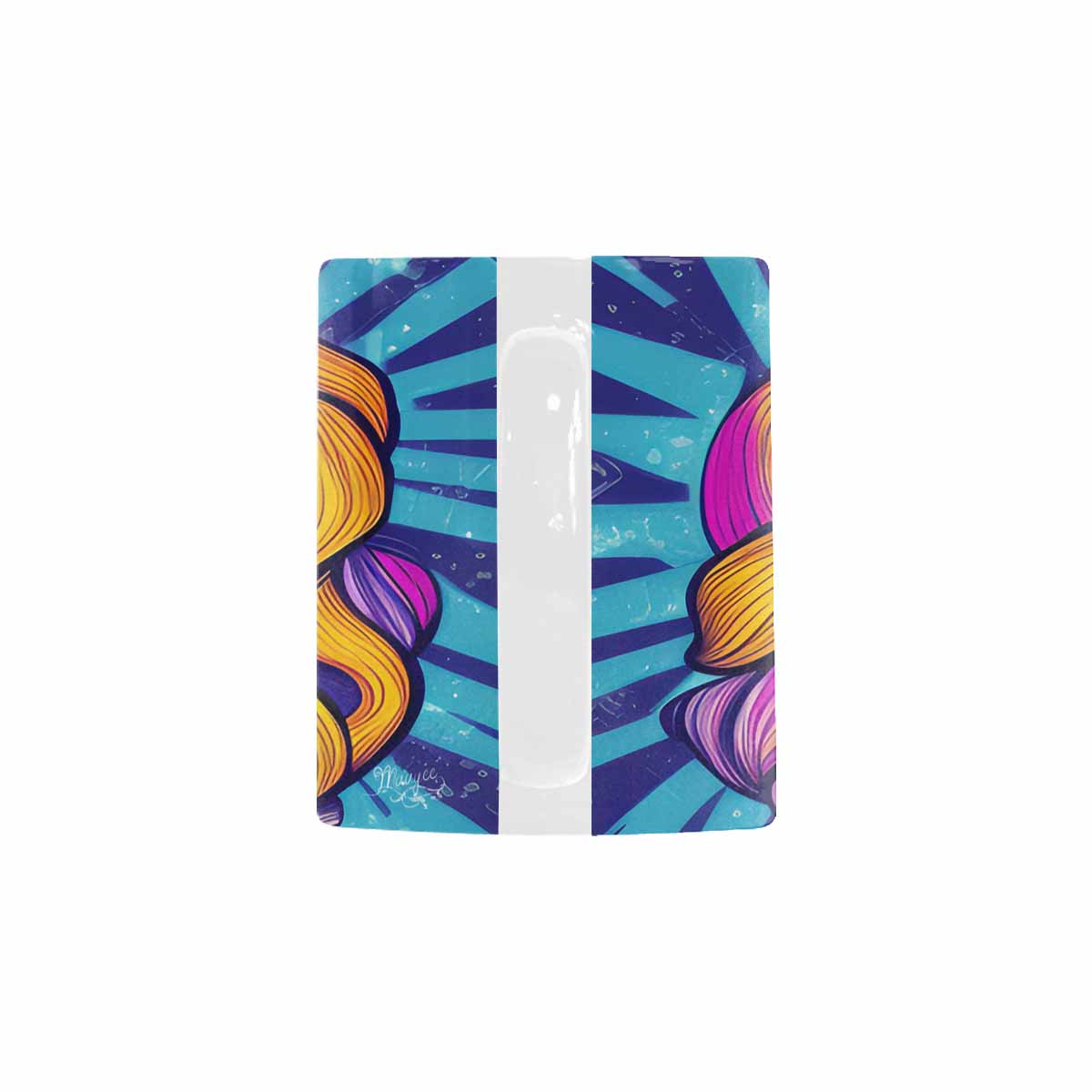 USA, Color Coffee Mug, tea cup, caucasian Face, design 38