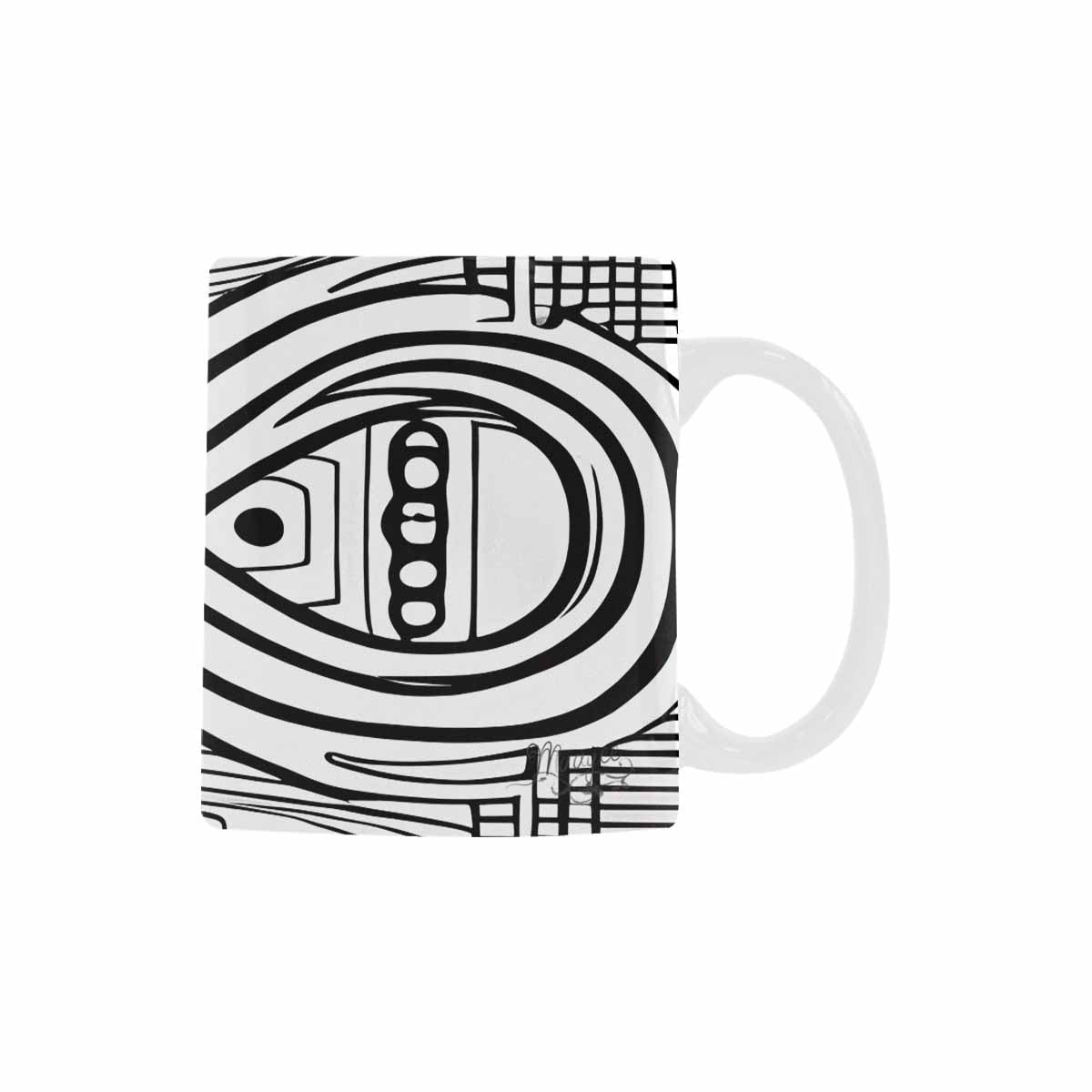 Quality Mug, coffee mug, tea cup, B & W Abstract, Set 1, design 42