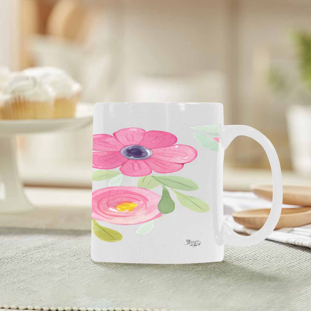 Quality Mug, coffee mug, tea cup, Bright florals, Set 2, design 41