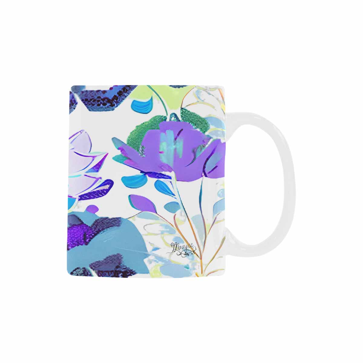 USA made Quality Mug, coffee mug, tea cup, Bright florals, Set 1A, Design 159