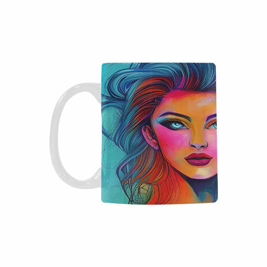 Coffee Mug, tea cup,caucasian Face, design 17