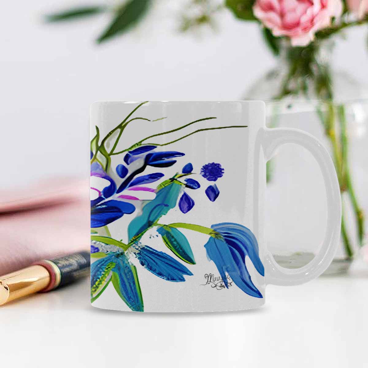 Quality Mug, coffee mug, tea cup, Bright florals, Set 1A, Design 40