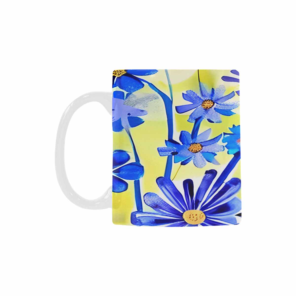 USA made Quality Mug, coffee mug, tea cup, Bright florals, Set 1, Design 146