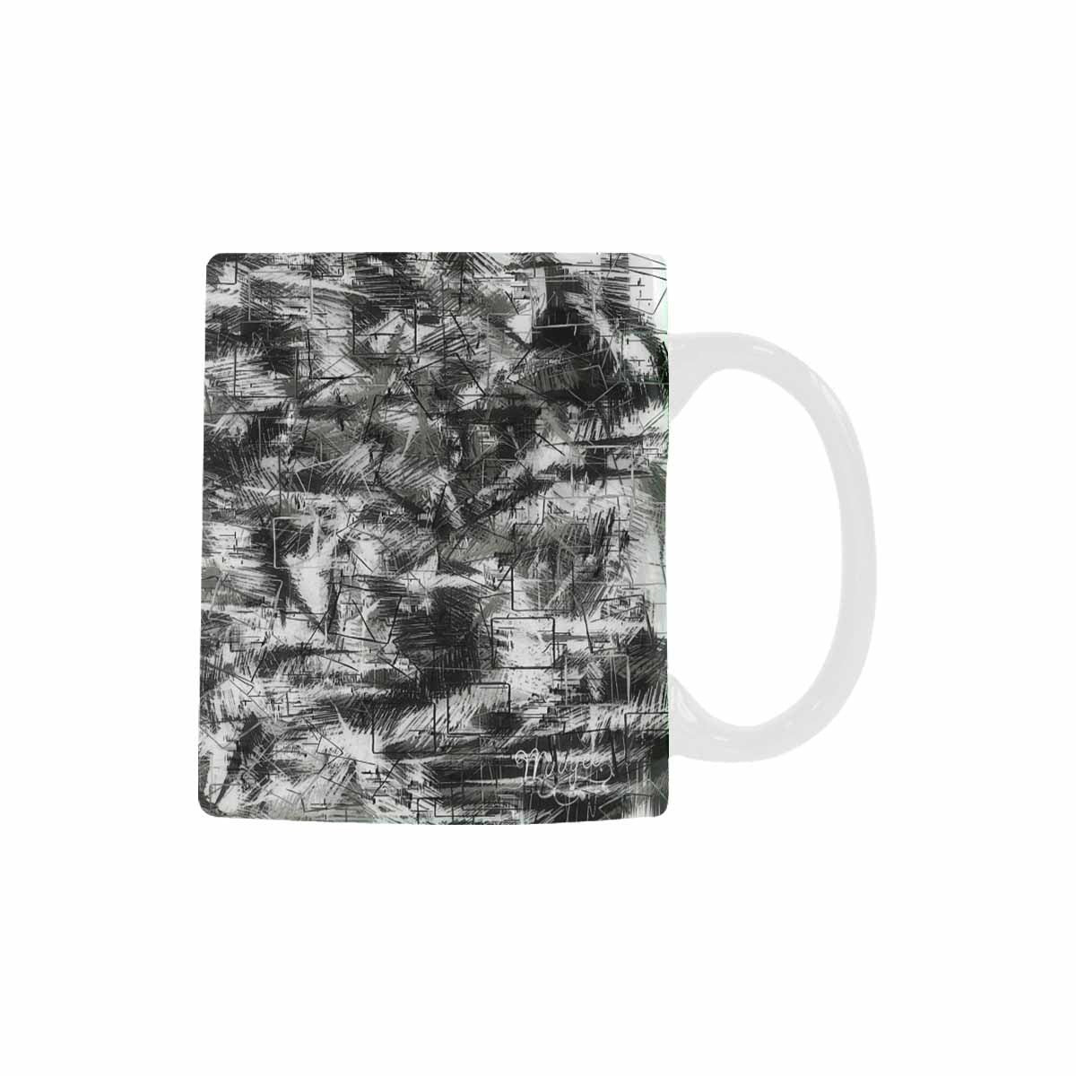 Quality Mug, coffee mug, tea cup, B & W Abstract, Set 1, design 106