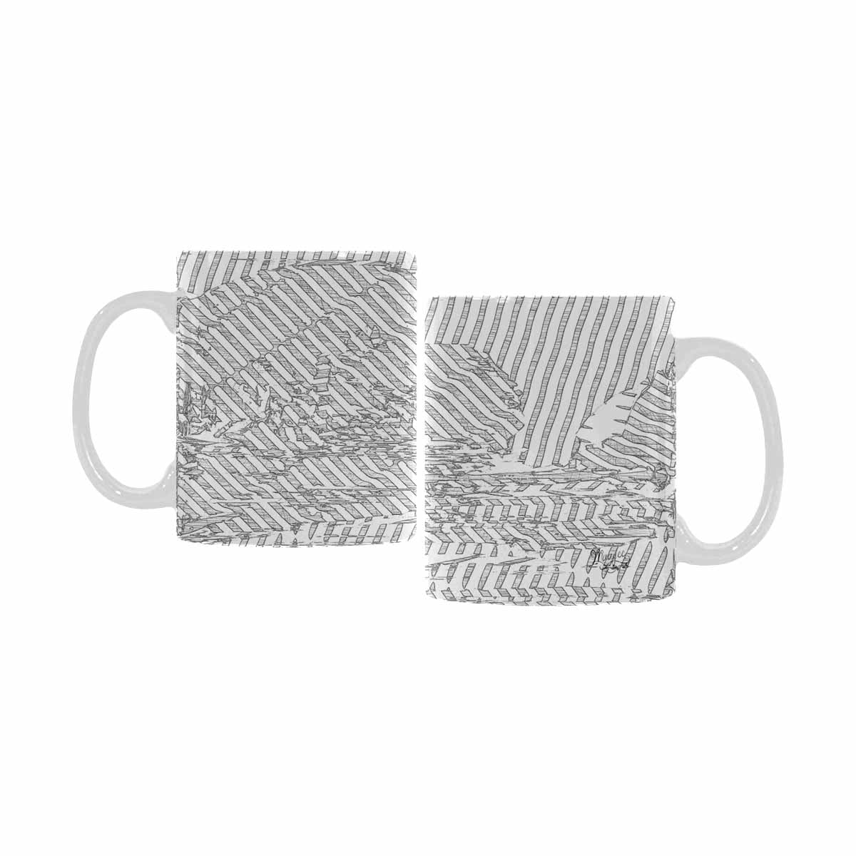 Quality Mug, coffee mug, tea cup, B & W Abstract, Set 1, design 165