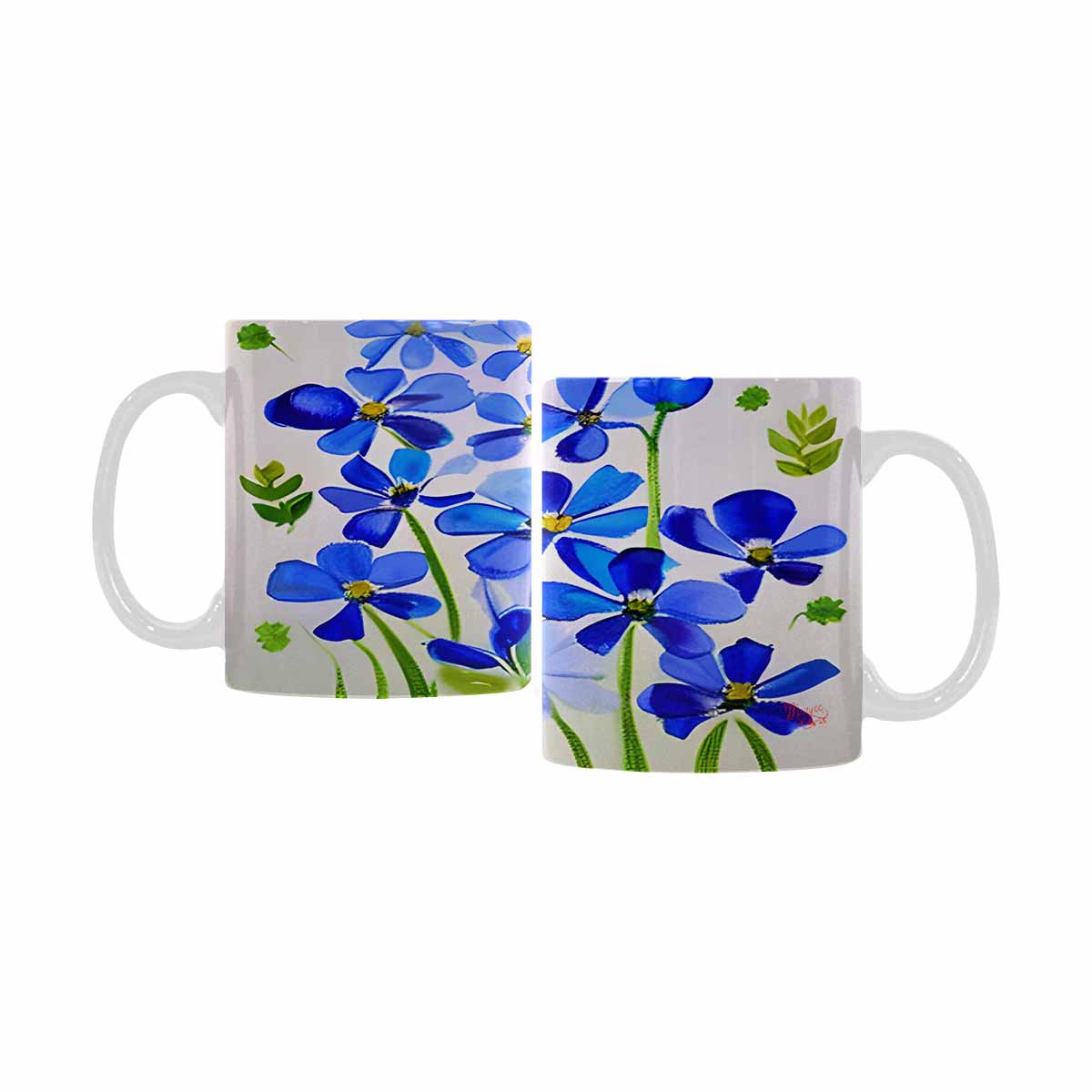 Quality Mug, coffee mug, tea cup, Bright florals, Set 1, Design 82