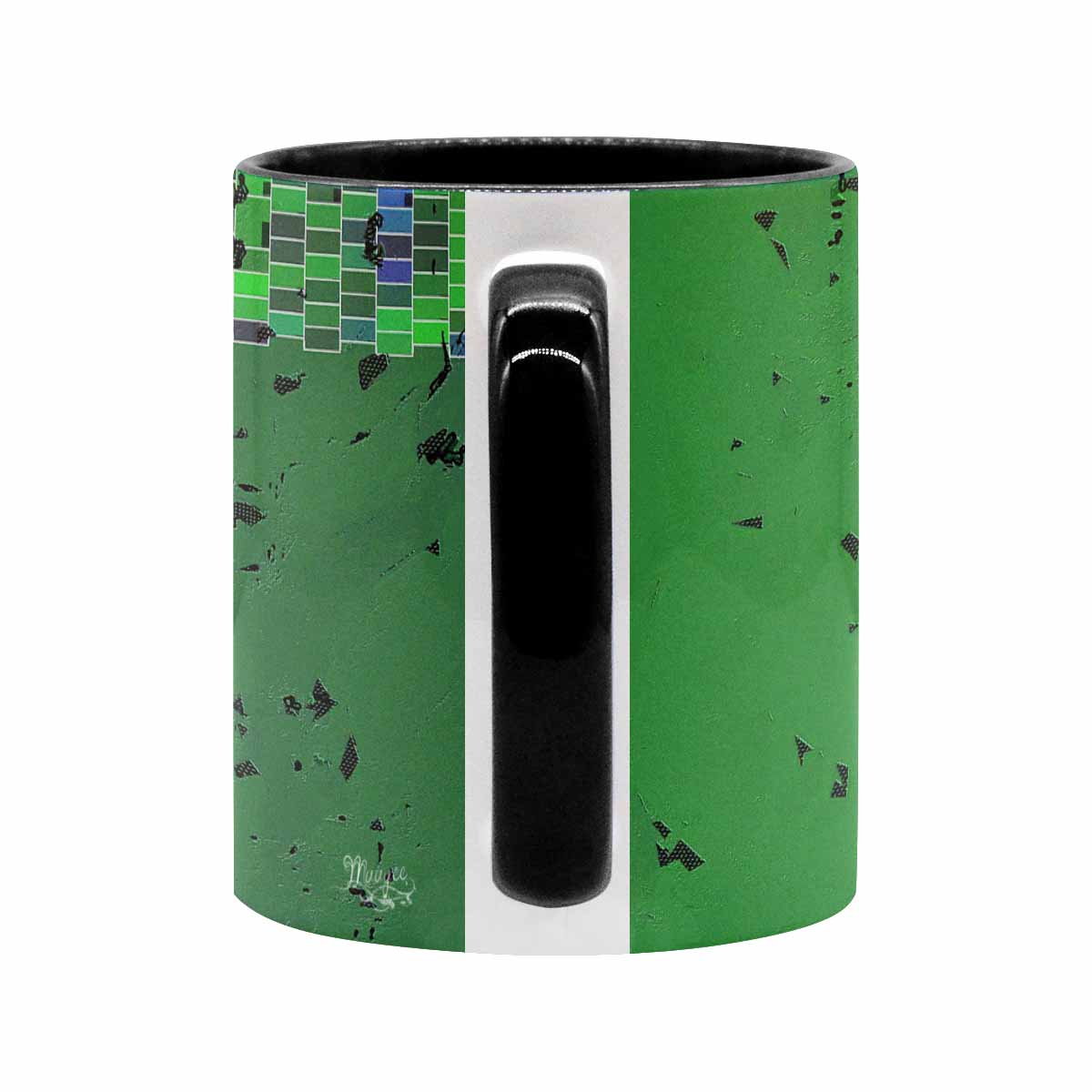 Coffee Mug, tea cup, black core, abstract, design 41