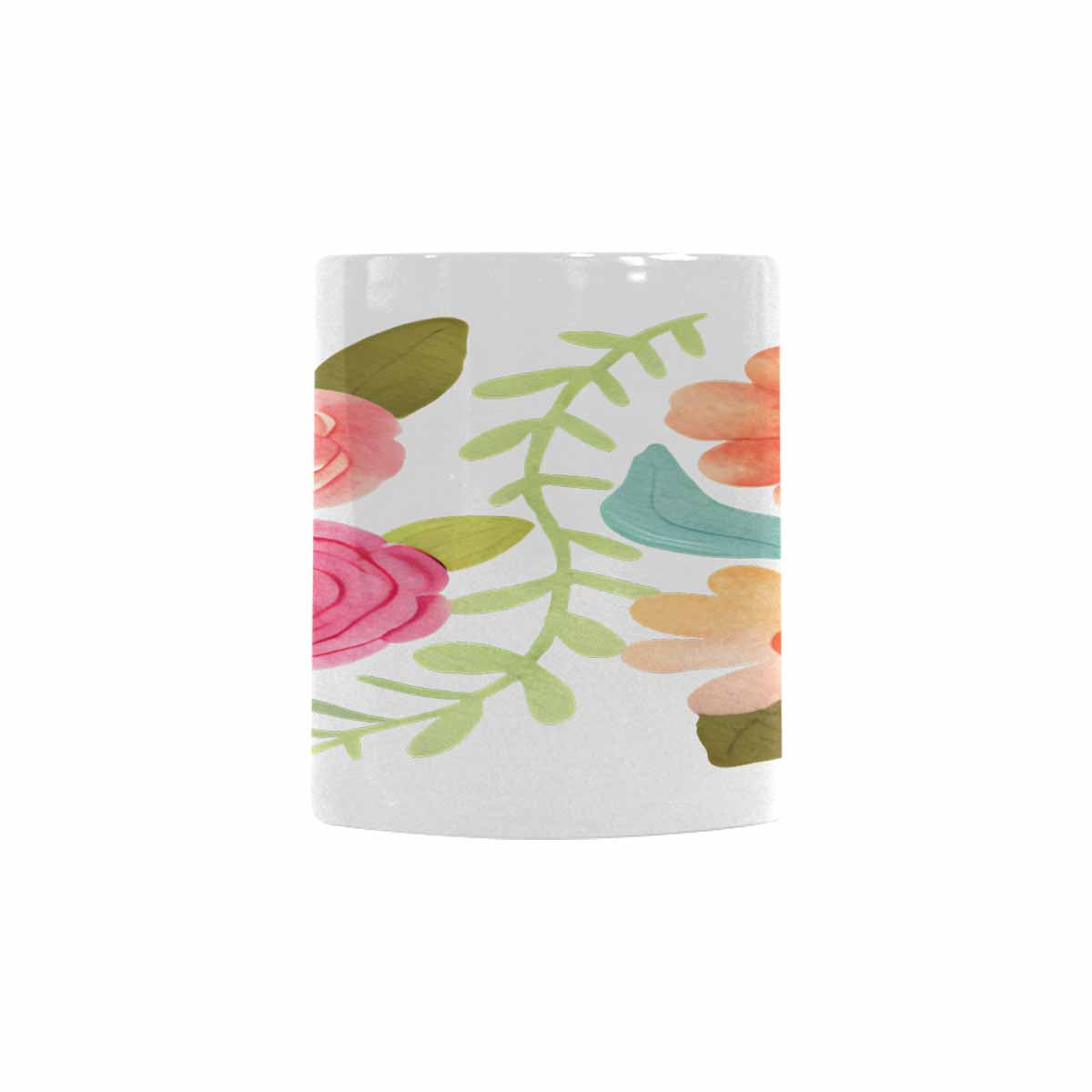 Quality Mug, coffee mug, tea cup, Bright florals, Set 2, design 40