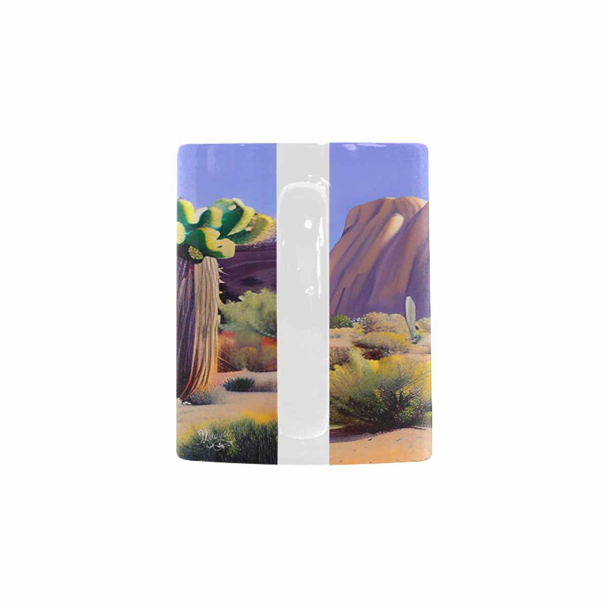 Coffee Mug, tea cup, desert scene, design 15