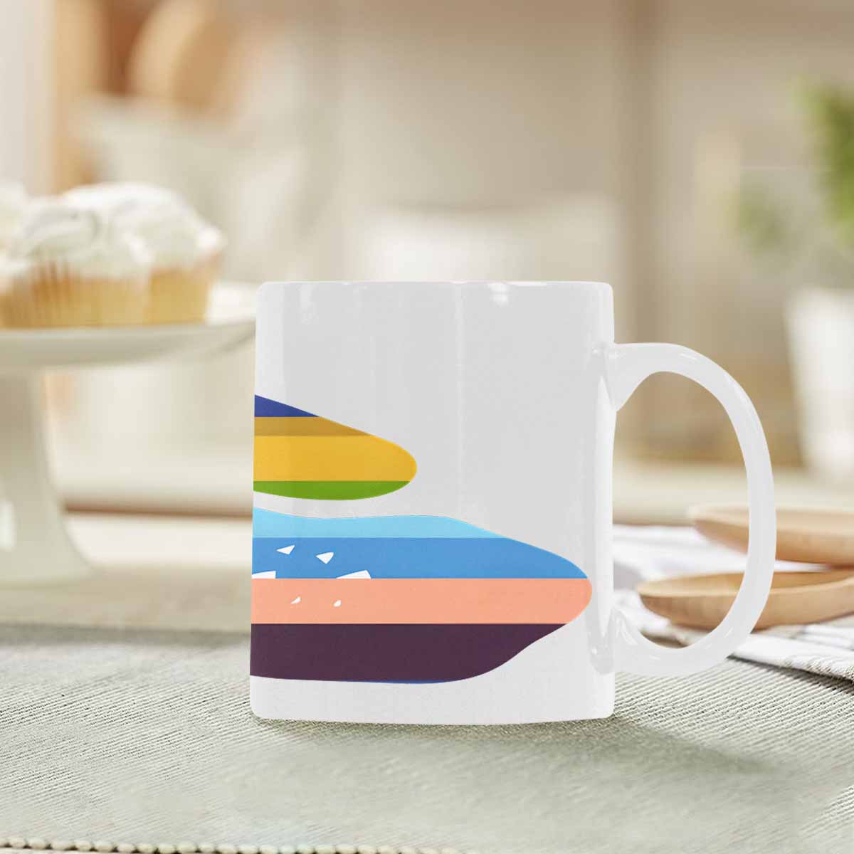 Quality Mug, coffee mug, tea cup, Bold Abstract, Set 1, design 5