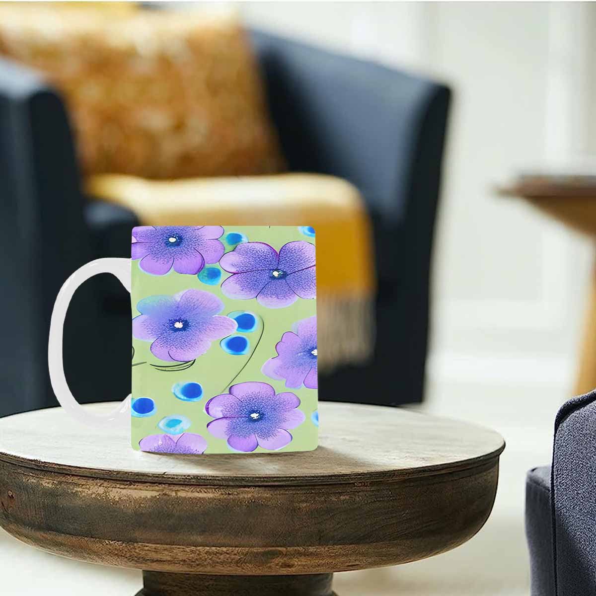 Quality Mug, coffee mug, tea cup, Bright florals, Set 1, Design 142